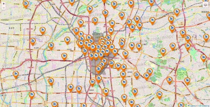 愛知県のコメダ珈琲の店舗地図