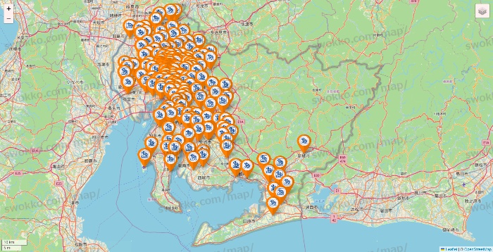 愛知県のコメダ珈琲の店舗地図