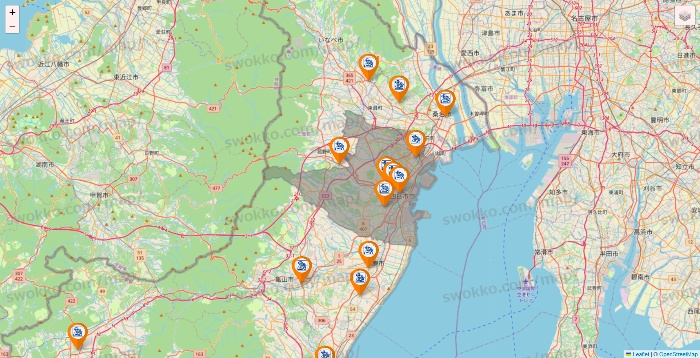 三重県のコメダ珈琲の店舗地図