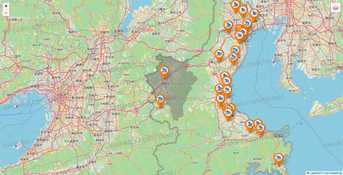 三重県のコメダ珈琲の店舗地図