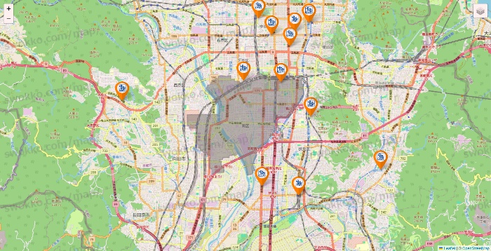 京都府のコメダ珈琲の店舗地図