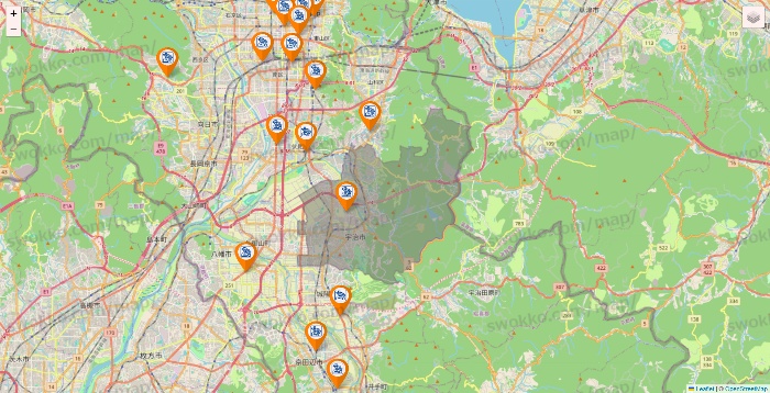 京都府のコメダ珈琲の店舗地図