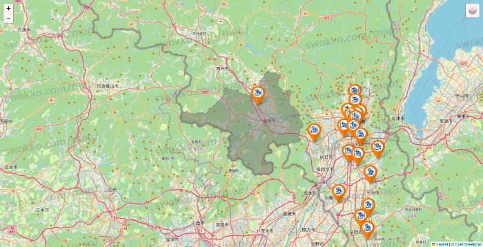 京都府のコメダ珈琲の店舗地図