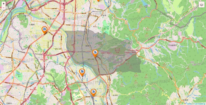 京都府のコメダ珈琲の店舗地図