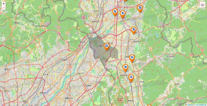 京都府のコメダ珈琲の店舗地図