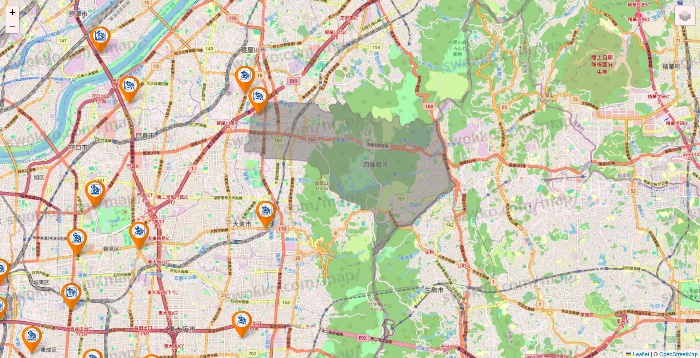 大阪府のコメダ珈琲の店舗地図