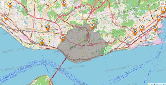 兵庫県のコメダ珈琲の店舗地図
