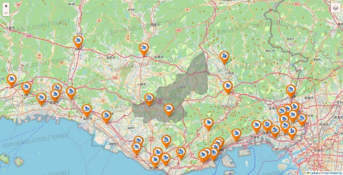 兵庫県のコメダ珈琲の店舗地図