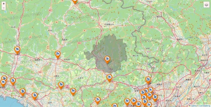 兵庫県のコメダ珈琲の店舗地図
