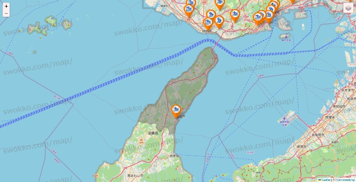 兵庫県のコメダ珈琲の店舗地図
