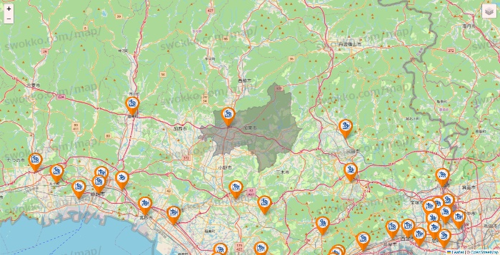 兵庫県のコメダ珈琲の店舗地図