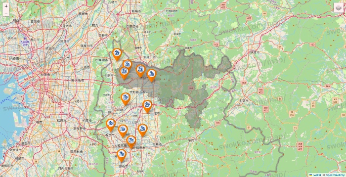奈良県のコメダ珈琲の店舗地図