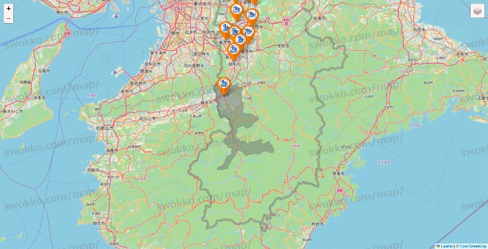 奈良県のコメダ珈琲の店舗地図