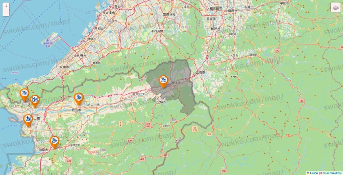和歌山県のコメダ珈琲の店舗地図
