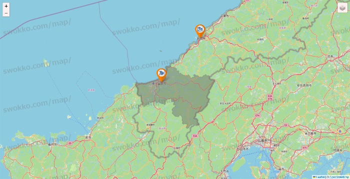 島根県のコメダ珈琲の店舗地図