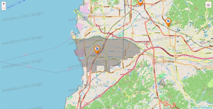 愛媛県のコメダ珈琲の店舗地図