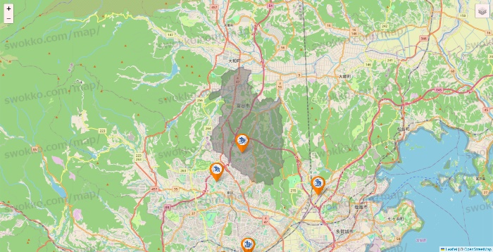 宮城県のコメダ珈琲の店舗地図