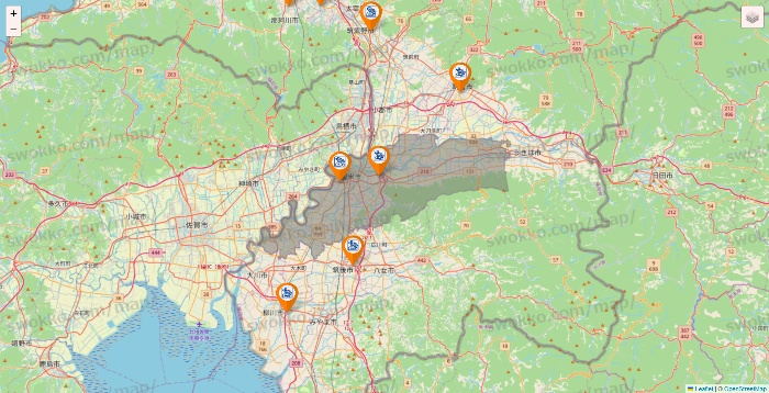 福岡県のコメダ珈琲の店舗地図