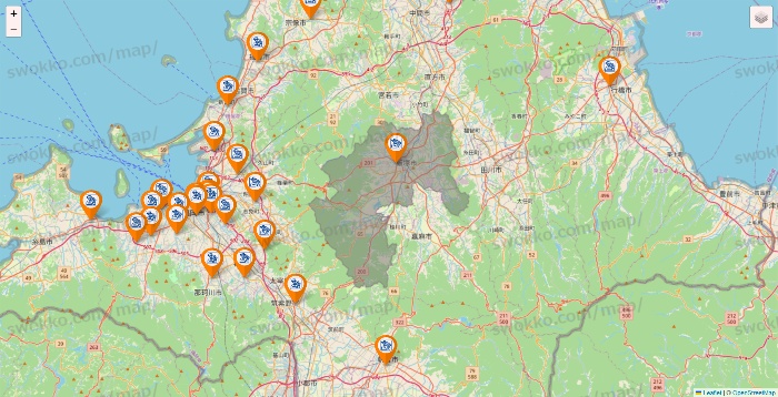 福岡県のコメダ珈琲の店舗地図