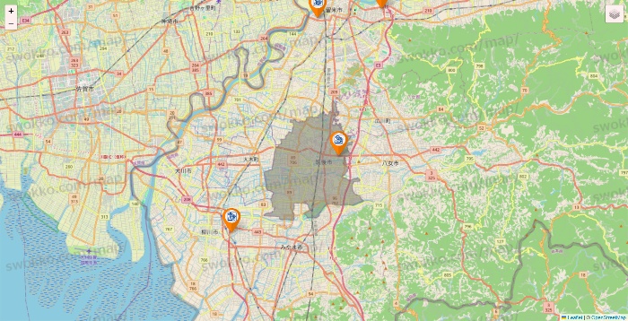 福岡県のコメダ珈琲の店舗地図
