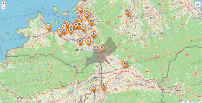 福岡県のコメダ珈琲の店舗地図