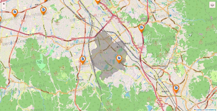 福岡県のコメダ珈琲の店舗地図