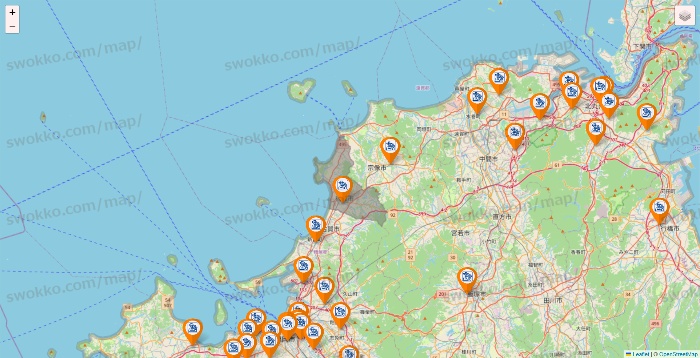 福岡県のコメダ珈琲の店舗地図