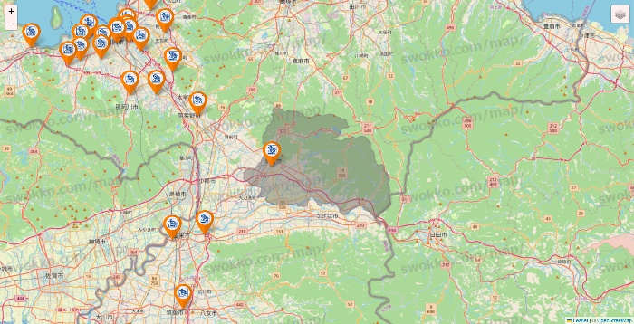 福岡県のコメダ珈琲の店舗地図
