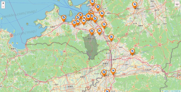 福岡県のコメダ珈琲の店舗地図
