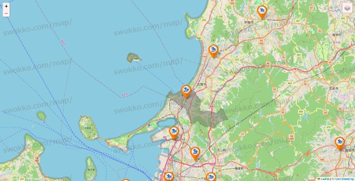 福岡県のコメダ珈琲の店舗地図
