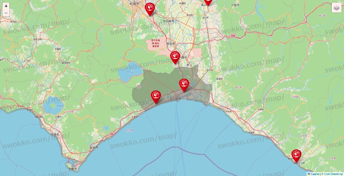 北海道のコメリの店舗地図