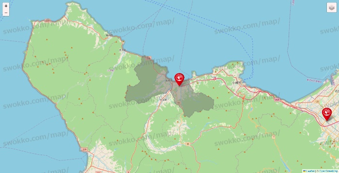 北海道のコメリの店舗地図