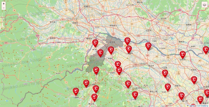 埼玉県のコメリの店舗地図