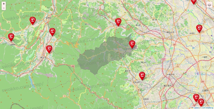 埼玉県のコメリの店舗地図