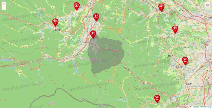 埼玉県のコメリの店舗地図