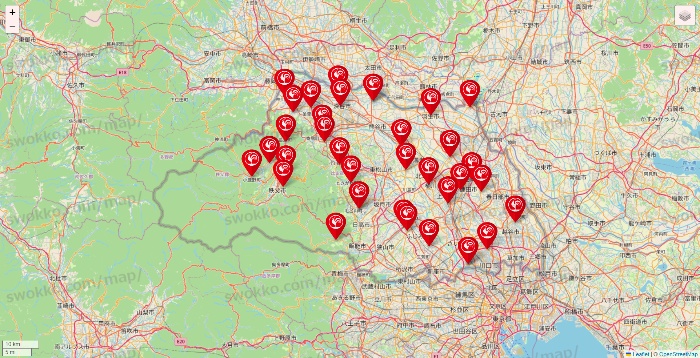 埼玉県のコメリの店舗地図