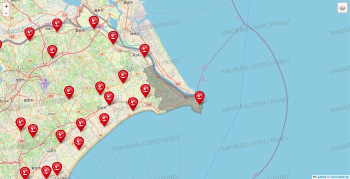 千葉県のコメリの店舗地図