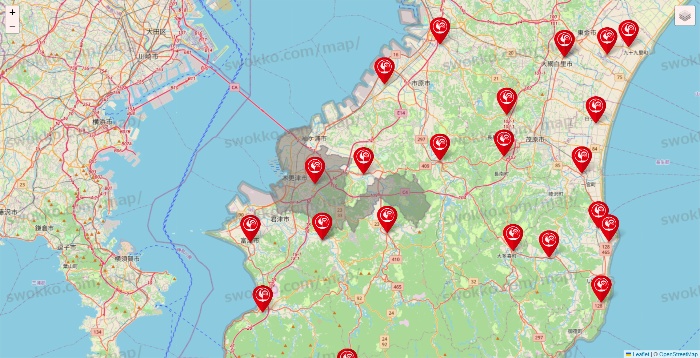 千葉県のコメリの店舗地図