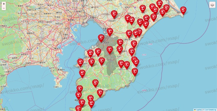 千葉県のコメリの店舗地図