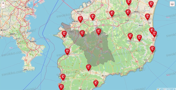 千葉県のコメリの店舗地図