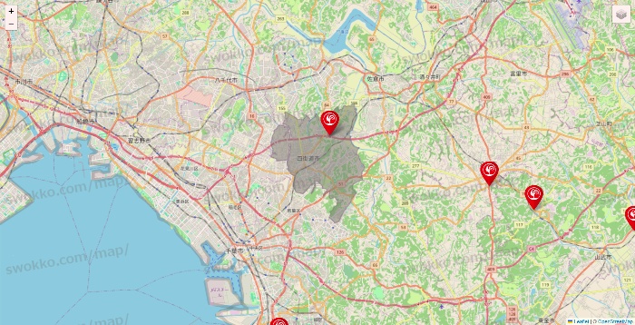 千葉県のコメリの店舗地図