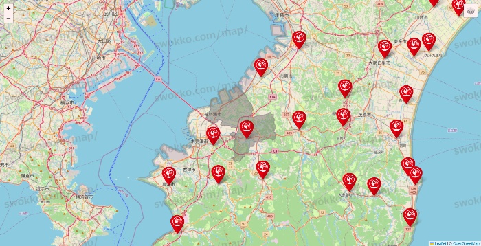 千葉県のコメリの店舗地図