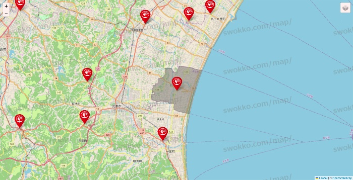 千葉県のコメリの店舗地図