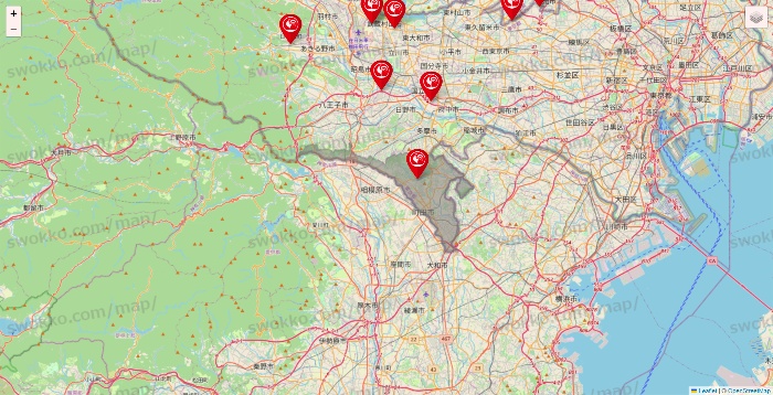 東京都のコメリの店舗地図