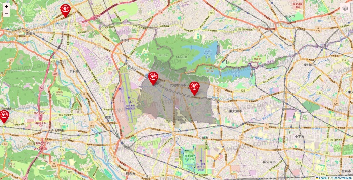東京都のコメリの店舗地図