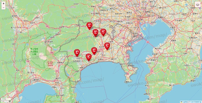 神奈川県のコメリの店舗地図