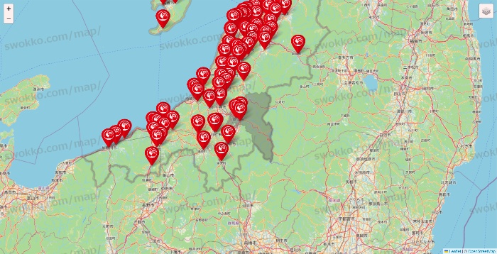 新潟県のコメリの店舗地図