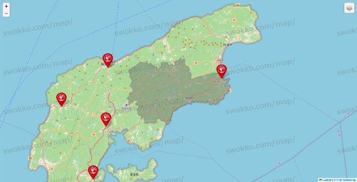 石川県のコメリの店舗地図