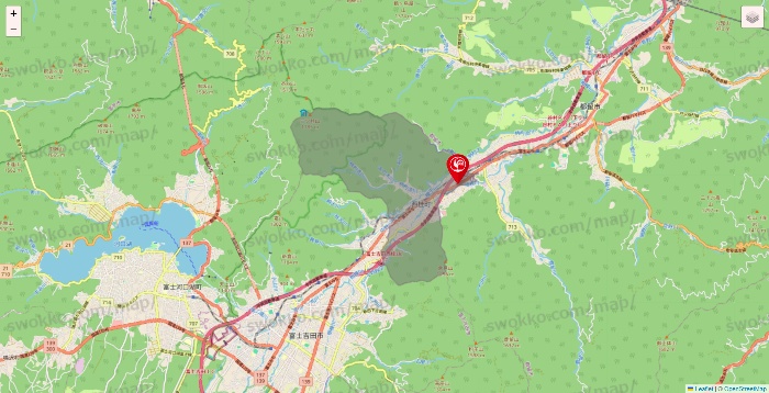 山梨県のコメリの店舗地図