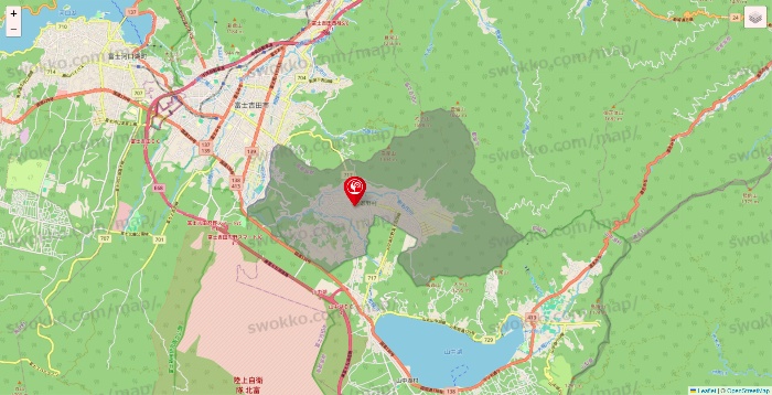 山梨県のコメリの店舗地図